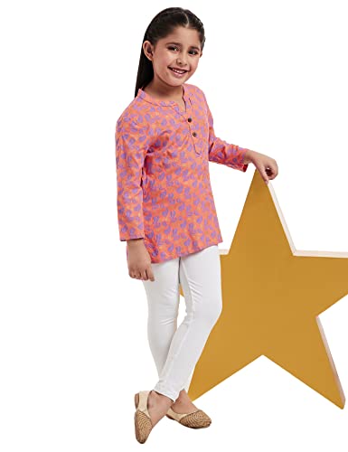 Image of Amazon Brand - Jam & Honey Girl's Cotton Regular Short Kurti