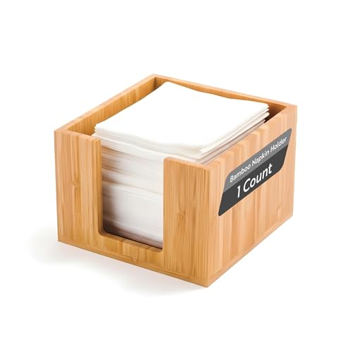 5.5 x 4 Inch Cocktail Napkin Holder, 1 Square Flat