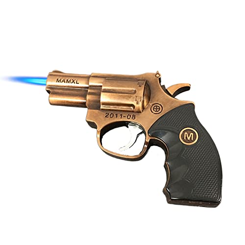 gun lighter full size - LIUGEYI Torch Lighter, Windproof Gun Shape Butane Lighter, Blue Flame Torch Lighters Butane with Red Lighting Function, Blue,green,red lighter86 0