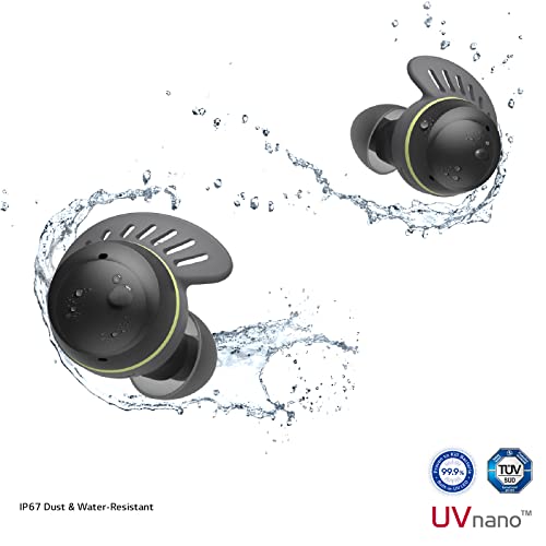 Lg Tone Free True Wireless Bluetooth Sports Earbuds Tf8 - With Uvnano Charging Case, Ip67 Dust And Water Resistance, Black #TOP1