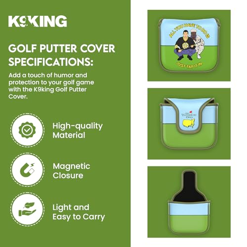 Golf Putter Cover, Protective Golf Club Covers and Mallet Putter Headcover for Odyssey, Magnetic Closure Golf Blade Putter Cover (Tap Tap TapaRoo Putt Cover) - Thumbnail 4