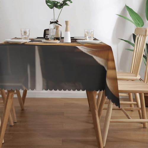 Nappe bouledogue anglais imperméable 137x183 cm rectangulaire pour table de cuisine