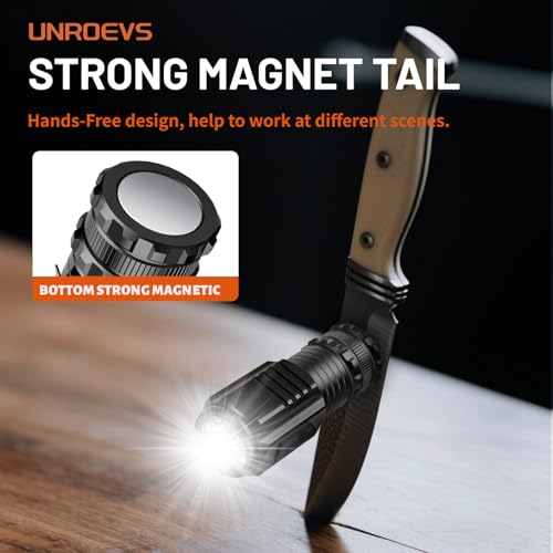 Mini Flashlight & UV Light Combo, Rechargeable EDC Pocket Flashlight with 5 Modes, Small Flash Light with Magnetic Base,365nm UV Flashlight, Black Light for Detection.