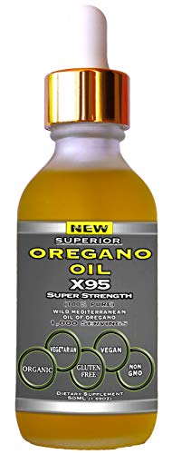Oregano Oil Drops Super Strength - 12 Month Supply, Food Grade, Pure Undiluted