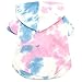 The Worthy Dog Tie Dye Pattern Hoodie Soft and Breathable Dog Hoodie, Cotton Knit Fabric for Dogs Cats Pets - XS, Pink