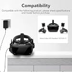 3M Power Cable Charger Compatible with Valve Index VR Headset 181196-11, AC Adapter Charging Replacement Accessories for Valve Index VR, Power Supply Black