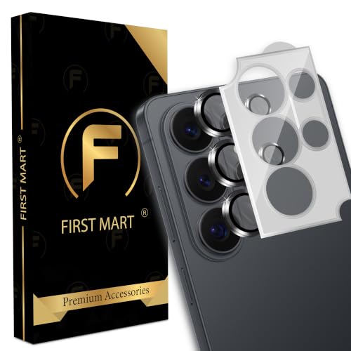 Image of FIRST MART Camera Lens Protector for Samsung Galaxy S26 Ultra | Black AR+AF Camera Rings with Auto-Align Frame, 9H Tempered Glass, Scratch Resistant, Case-Friendly | Pack of 1