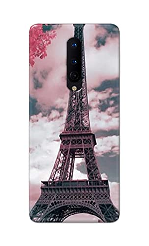 Image of Lovers Famous Place Eiffel Tower in Paris Hard Back Case Cover for OnePlus 8 (6.55 inch) Back Cover -(J5) VNS2227