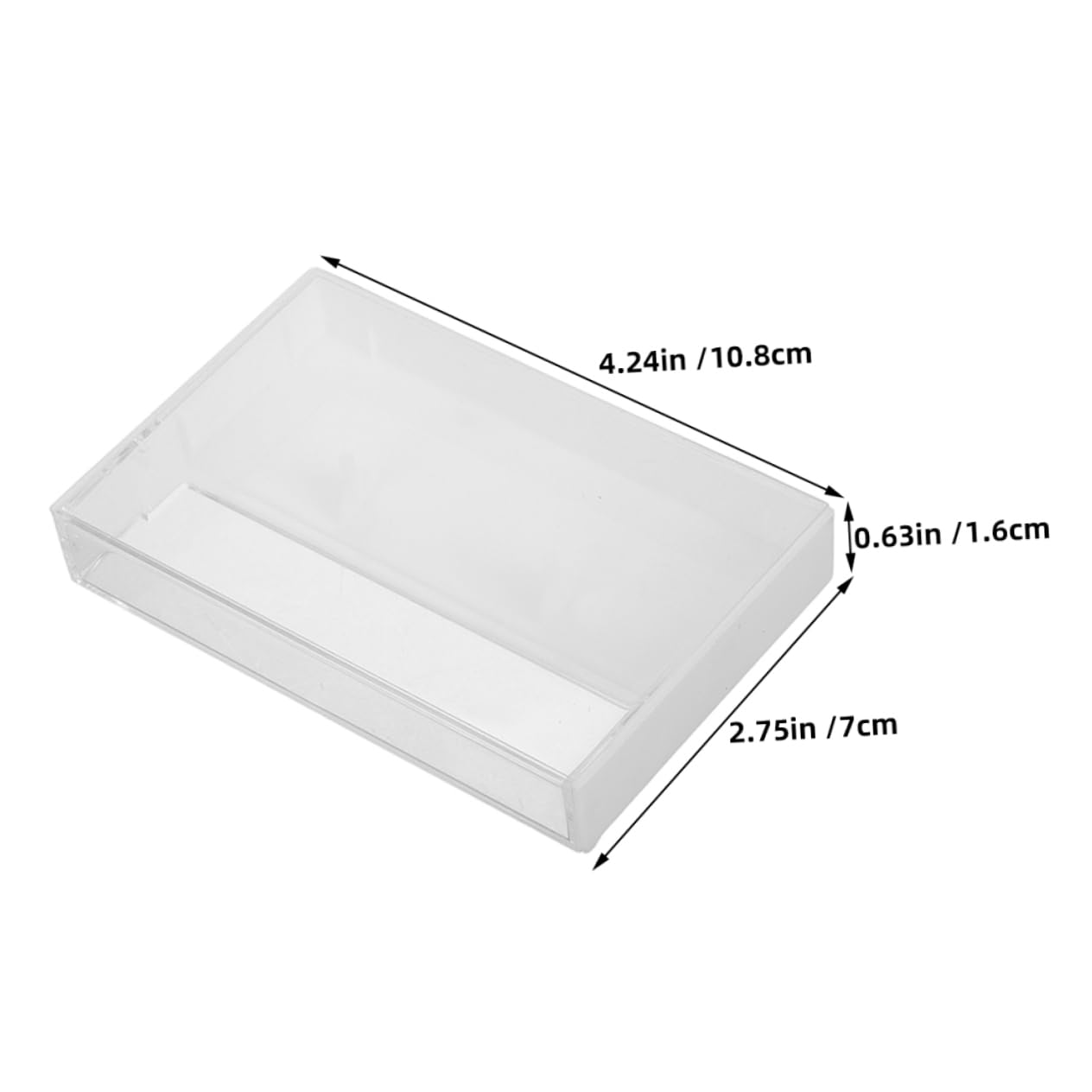 PRETYZOOM 5pcs Cassette Tape Storage Box: Clear Plastic Cassette Holder for Audio Recording Jewelry and Crystal Storage for Home Decor