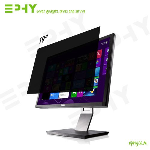 EPHY Privacy Filter for 19" 16:10 Widescreen Laptop TFT PC Screen for DELL E1911 E1913 P1913 1909W P1913S ASUS VE198S VS198D-P VE198T LG W1954TQ W1942S-PF W1952TQ-PF 19CNV42K L196WTQ-BF SAMSUNG S19C450BW S19C200BW B1940M 931BW NEC Display AccuSync AS192WM Acer V196WL AL1916W Sharp LC-19DV24U LC19DV12U LC-19DV22U VIEW SONIC VA1948m VA1903wmb VG1921wm-2 HP LE1901w L190w APPLE 3M PF19.0W TARGUS ASF19WUSZ V7 PS19.0WA2-2E