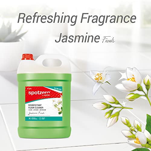 Image of Spotzero by Milton Disinfectant Floor Cleaner, 5 Litres, Jasmine | Surface Cleaner | Stain Removal