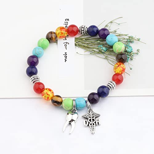 MYOSPARK Dentist Gift RDH Gift Registered Dental Hygienist Bracelet Dental Hygienist Prayer Gift Dentist Graduation Gifts for Dental Student (UK RDH Dental BR) - Image 3