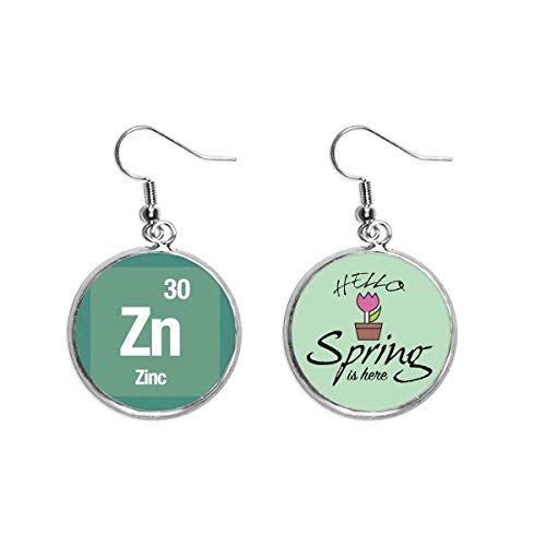 Pendientes de ciencia ZN en zinc colgantes decorativos para looks casuales de primavera