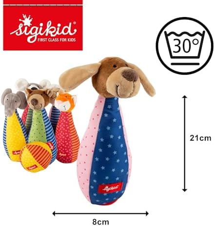 4. Bild von SIGIKID 49520 Kegelspiel Soft PlayQ Mädchen und Jungen Babyspielzeug empfohlen ab 3 Monaten mehrfarbig