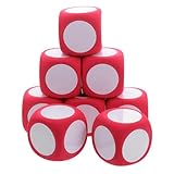 NUOBESTY Giant Foam Dice, 8pcs Jumbo Dice Dry Erase Cubes Blocks Blank Writable Game Boards Large Education Playing Game Toy Teaching Prop for Home Classroom