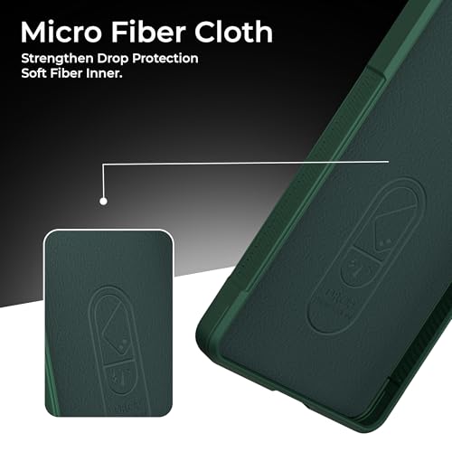 Image of A rtistque Liquid Silicone Stripes Back Cover Case for Vivo V30 / V30 Pro 5G | with Camera Protection | with Inner Fabric | Anti Slip Grip | AirBag Case| Vivo V30 / V30 Pro 5G - Green