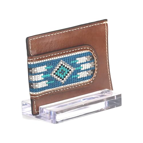 ARIAT Money Clip Southwest Inlay Wallet, Brown2