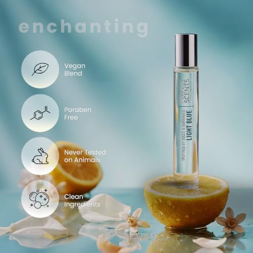 Image of Perfect Scents, Inspired by Dolce & Gabbana's Light Blue, Rollerball, Women's Eau de Toilette, Vegan, Paraben Free, Phthalate Free, Never Tested on Animals, 0.34 Fl Oz