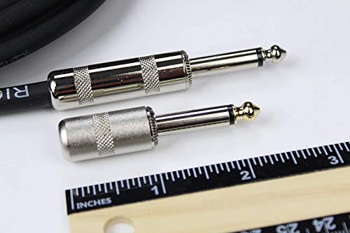 Short Barrel 1" Handle Low Profile 10 Pack 1/4" 6.35Mm Audio Cable Plug Connector Iconic 101 #TOP5