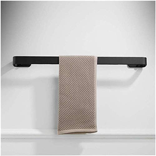 Porte-serviettes noir 40cm fixation murale sans perçage pour salle de bain