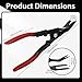 Car Panel Trim Removal Tool, Interior Clip Plier with Red Non-Slip Handle