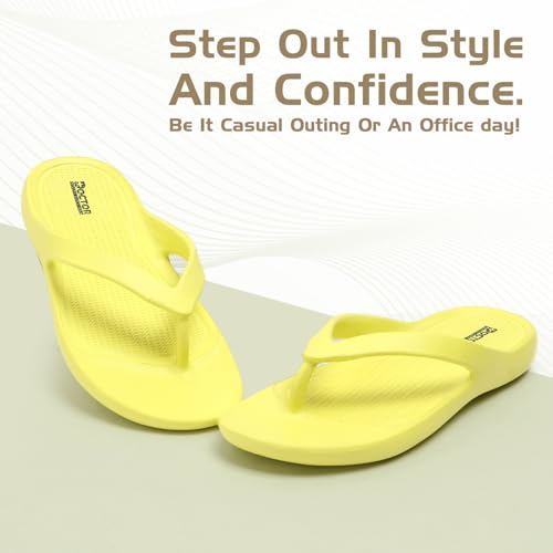 Image of DOCTOR HEALTH SUPER SOFT Stylish Ultra Soft Slippers with Cushion | Comfortable, Premium and Bright Colorful Flip Flops | Lab Tested Cushion and Bounce | Cushioned Footwear | Trendy Women Slippers