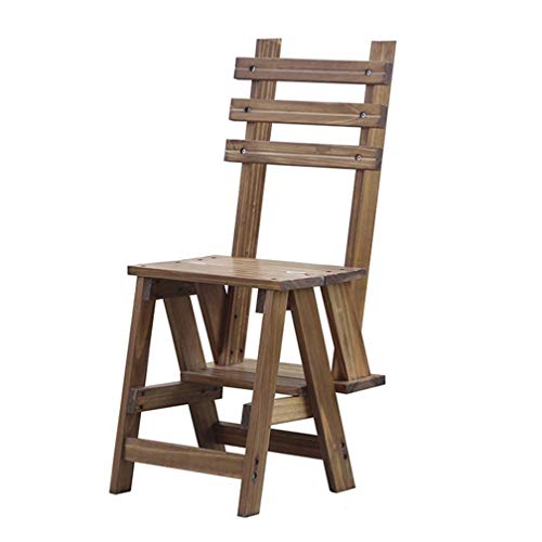Escalera plegable de madera con 3 peldaños y estante multifunción para flores de 35x14 pulgadas 3