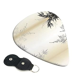 Lot de 6 médiators Zen en bambou et fleurs de cerisier pour guitare acoustique, guitare électrique, basse, ukulélé… - Les Beatles, Paul McCartney, John Lennon, RIngo Starr, George Harrison