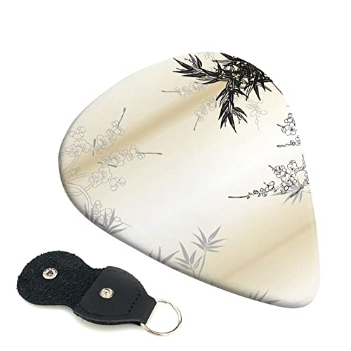 Lot de 6 médiators Zen en bambou et fleurs de cerisier pour guitare acoustique, guitare électrique, basse, ukulélé… - Les Beatles, Paul McCartney, John Lennon, RIngo Starr, George Harrison Lot de 6 médiators Zen en bambou et fleurs de cerisier pour guitare acoustique, guitare électrique, basse, ukulélé…