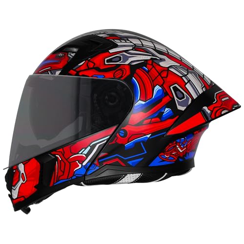 Image of Steelbird SBA-20 ROBO ISI Certified Flip-Up Graphic Helmet for Men with Inner Sun Shield