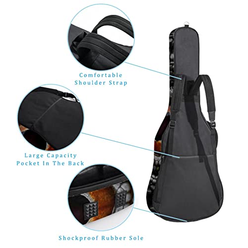 Étui de protection rembourré pour guitare classique acoustique avec fond noir, Multicolore 09, 42.9×16.9×4.7 in… - Les Beatles, Paul McCartney, John Lennon, RIngo Starr, George Harrison Étui de protection rembourré pour guitare classique acoustique avec fond noir, Multicolore 09, 42.9x16.9x4.7 in… – Image 4