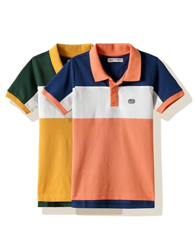Image of Amazon Brand - Symbol Boy's Color Block Regular Fit Polo Shirt