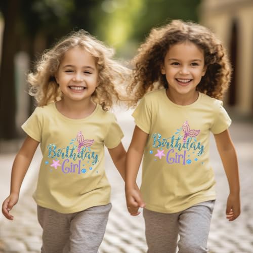 Image of Birthday Girl Shirt 2nd 3rd 4th 5th 6th 7th Girls Birthday Tshirts Cotton Short Sleeve Tee Tops Outfit