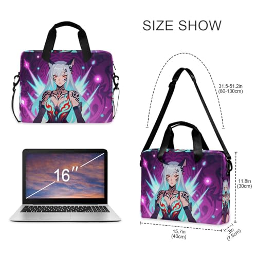Funda para laptop 15.6" con asa y correa cruzada miniatura 5