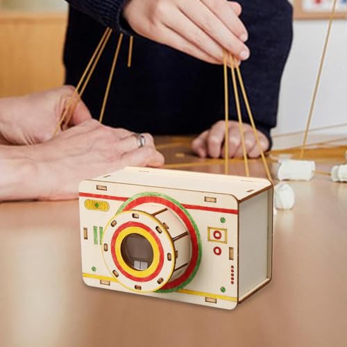 DYNWAVE Camera Stem Project for Students Wood Construction for Child Learning Optics Accessory Compact Design Educational Toy
