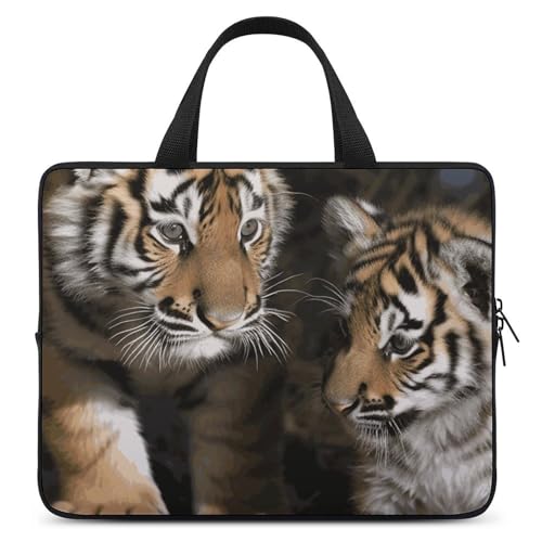 Housse ordinateur portable 15 pouces avec poignée Tigre de Sibérie