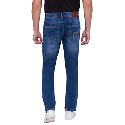 Image of Being Human Blue Slim Straight Fit Denims for Men Clothing