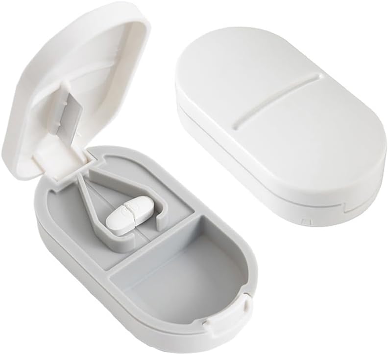 Pill Cutter Travel Portable Tablet Cutter with Blade and Storage