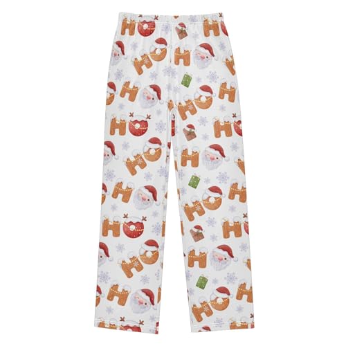 Boys' Pants Christmas Santa Ho Ho Ho Long Bottoms Jogger Pants Elastic Waist Trousers with Pockets S-XL