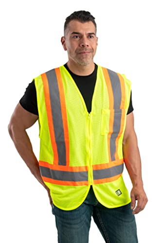 Berne Men's Hi-Vis Class 2 Multi-Color Vest, Mesh3