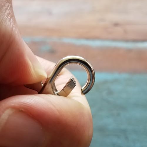 Image of Q1 Beads 10 Pack Steel 40x20 mm Lobster Claw Clasps - Wide 3 /4 Inch D Ring - 360 Swivel Trigger Snap Hooks - Great for DIY Lanyards, Keychain Clasps - Swivel Hooks for Purses by Specialist ID Card