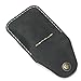 JingRongDa Handmade Men's Slim Genuine Leather Card Holder with Secure Closure Design Front Pocket Design Card Case for Everyday Carry (Black)