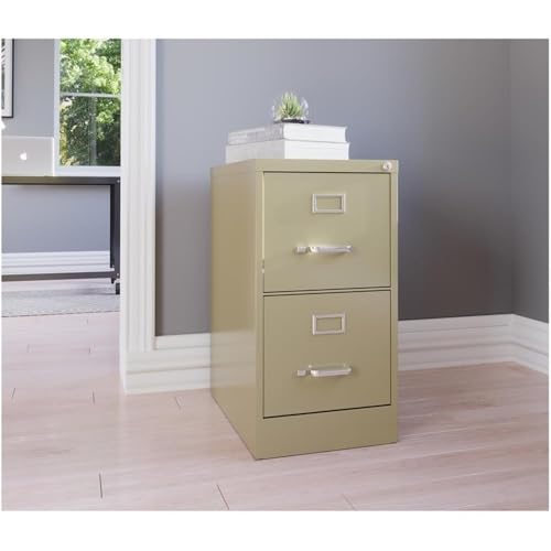 Image of Hirsh 15 inch W 2 Drawer Vertical File Cabinet, Putty, Letter 17889 - 1 Each