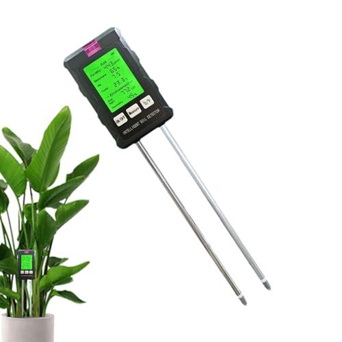 Probador de Ph de Suelo | Pantalla Digital LCD Retroiluminada para Medir la Humedad - Sensor de Humedad del Suelo | Para Interior Exterior Jardín Balcón Invernadero Y Césped