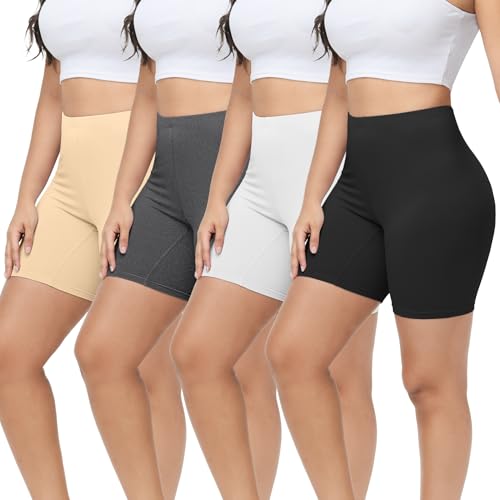 Dalavch 4 Pack Women's Boy Shorts Anti Chafing Soft Boxer Briefs Panties Underwear 8' 1 Black 1...