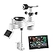 VEVOR 7-in-1 Wireless Weather Station, 7.5-Inch VA Display, Solar Powered Outdoor Sensor, Rain Gauge, Indoor Outdoor for Weather Forecast, Temperature, Humidity, Wind Speed and Direction (No WiFi)