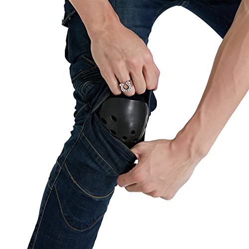Calças De Motocicleta Dos Homens Calça Jeans Para Corrida De Bicicleta Suja Tecido Elástico, Equipam