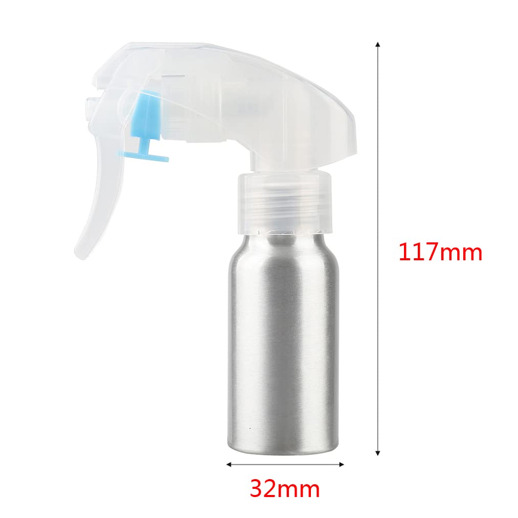 12 Pezzi 30 ml Bottiglie Spray Argento Vuote in Alluminio con Pompa Trasparente Fine Nebbia Flacone Spray per Giardinaggio, Piante, Fiori, Parrucchiere, Cosmetico, Viaggiare