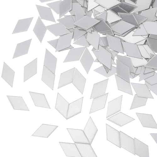 Dimensioni adatte: ogni mini specchio per il fai da te misura circa 2,4 x 1,2 cm. Grazie alle loro dimensioni compatte, queste piastrelle autoadesive per mosaico a specchio fai da te sono adatte per una varietà di progetti, da piccoli pezzi decorativi a grandi mosaici.
