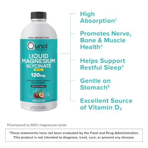 Qunol Liquid Magnesium Glycinate with Vitamin D3